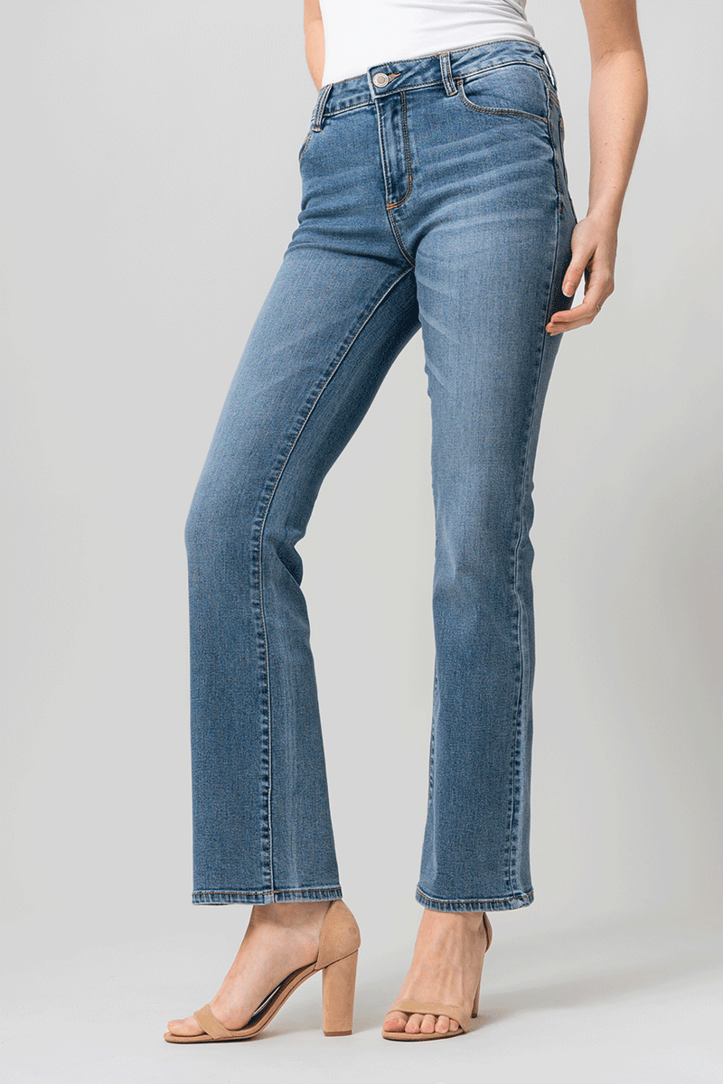 Estelle High Waist Thermal Straight Jeans - Judy Blue – Fallon Ave