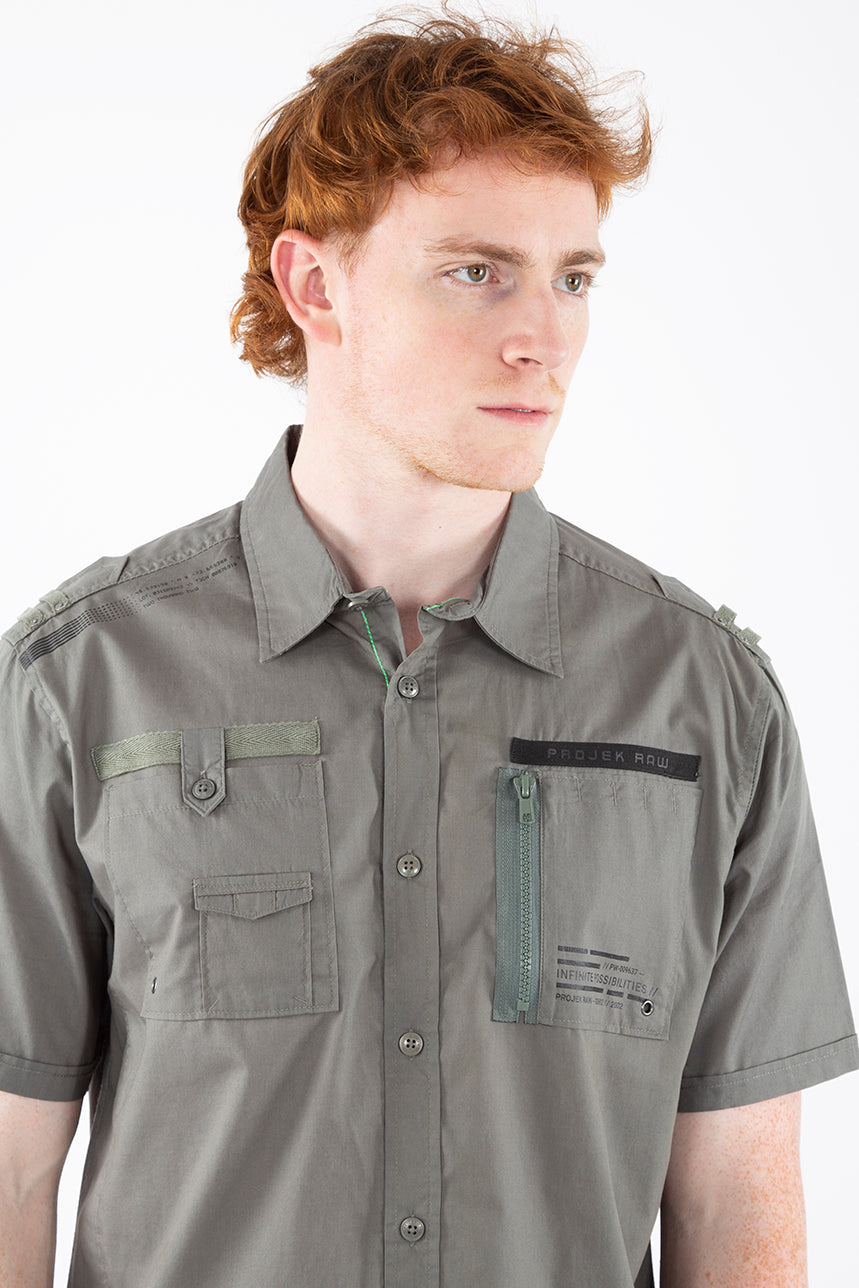 Multi-pocket shirt | Projek Raw | Model Bram | Shop the Pentagone