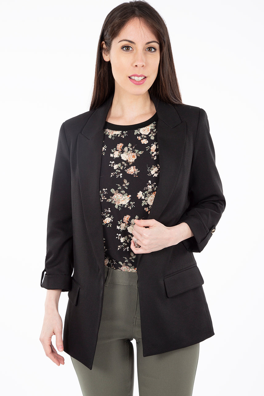 Fashion blazer noir femme