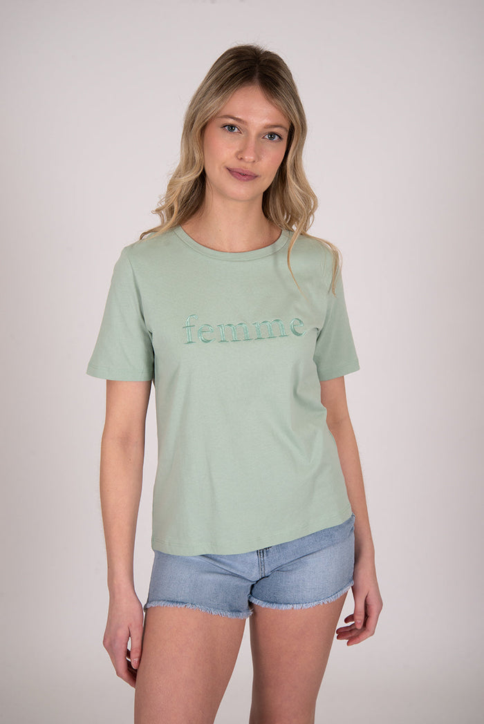 T-shirt brodé femme - Peace of mind
